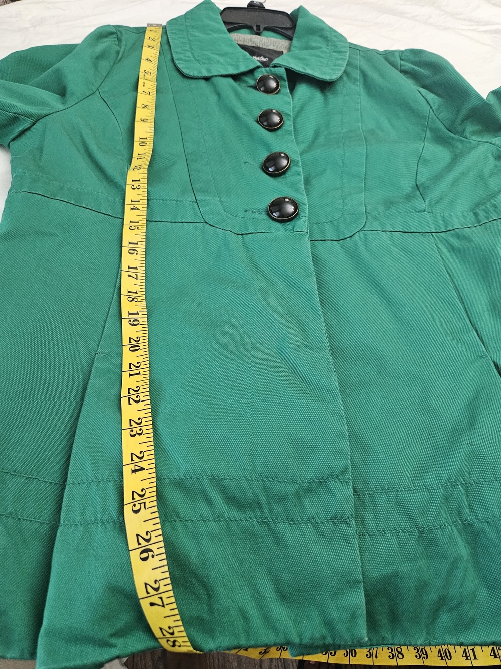 Mossimo Green Women's Button-Front Jacket - Picture 5 of 8